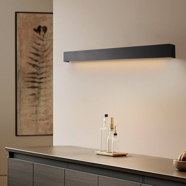 Kinkiet LED Straight M Nowodvorski Lighting, czarny, salon / jadalnia, metal, nowoczesny