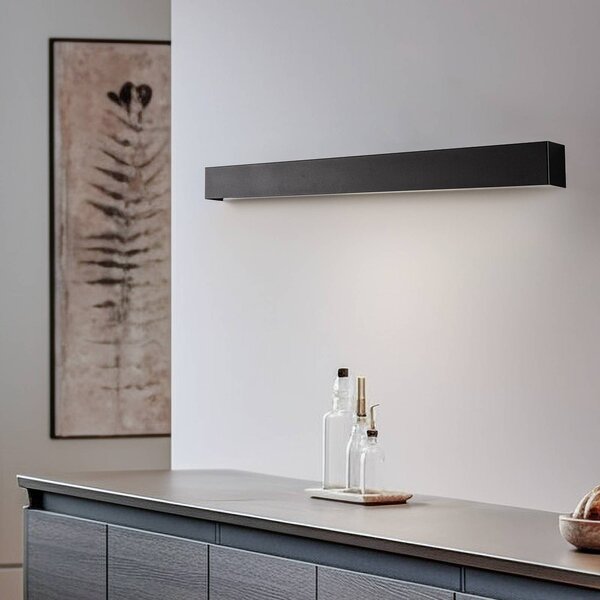 Kinkiet LED Straight M Nowodvorski Lighting, czarny, salon / jadalnia, metal, nowoczesny