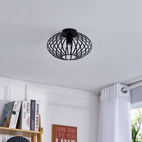 Lampa sufitowa Maivi Lindby, możliwość ściemniania, czarny, salon / jadalnia, metal, nowoczesny