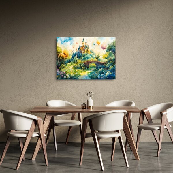 Obraz na szkle - Baśniowy zamek (70x50 cm)