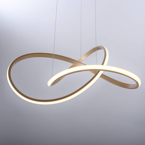 JUST LIGHT. GmbH Lampa wisząca Maria, możliwość ściemniania, mosiężny / złoty, sypialnia, aluminium, nowoczesny