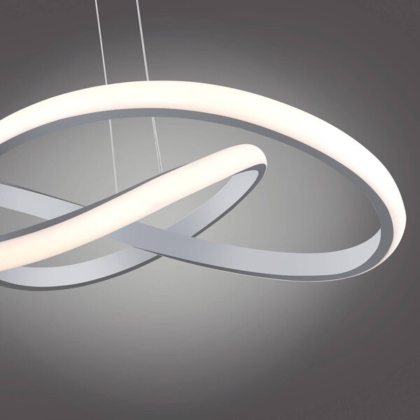 JUST LIGHT. GmbH Lampa wisząca Maria, możliwość ściemniania, aluminiowy / szary / cynkowy, sypialnia, aluminium, nowoczesny