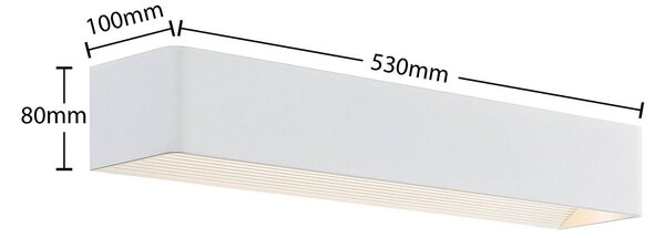 Kinkiet LED Karam Arcchio, możliwość ściemniania, biały / opal, salon / jadalnia, aluminium, nowoczesny