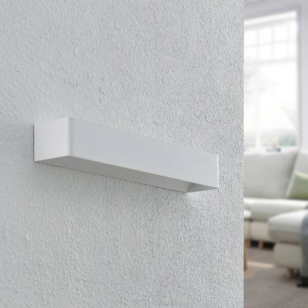 Kinkiet LED Karam Arcchio, możliwość ściemniania, biały / opal, salon / jadalnia, aluminium, nowoczesny