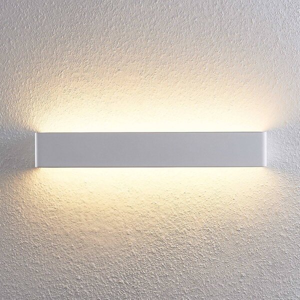 Kinkiet LED Karam Arcchio, możliwość ściemniania, biały / opal, salon / jadalnia, aluminium, nowoczesny