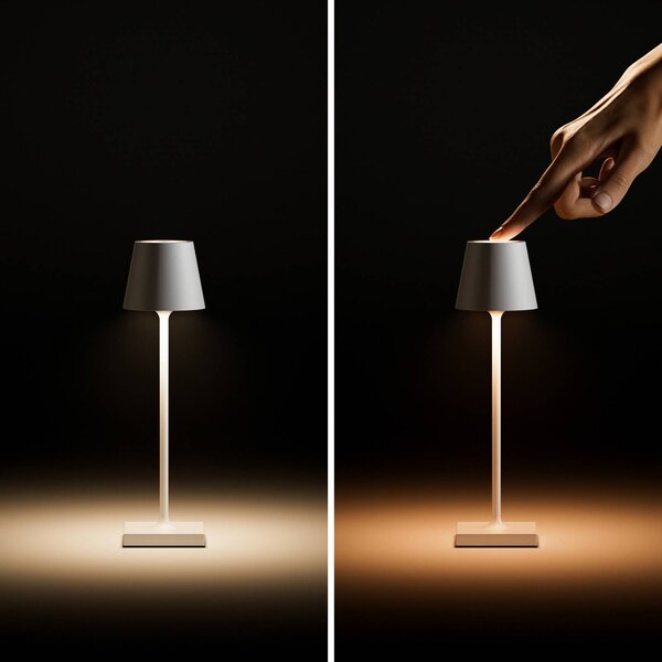 Sigor Kieszonkowa ładowalna lampa stołowa LED Nuindie, czarna, IP54, ściemniana Nuindie pocket, możliwość ściemniania, czarny, aluminium, nowoczesny