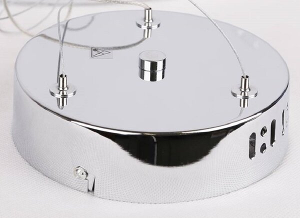 Chromowana lampa wisząca okrąg 40 cm LED - V083 W0-F32