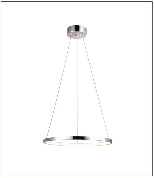 Chromowana lampa wisząca okrąg 40 cm LED - V083 W0-F32