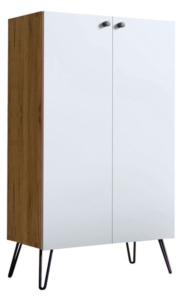 Wysoka komoda w stylu industrialnym dąb craft + biały B7-S16