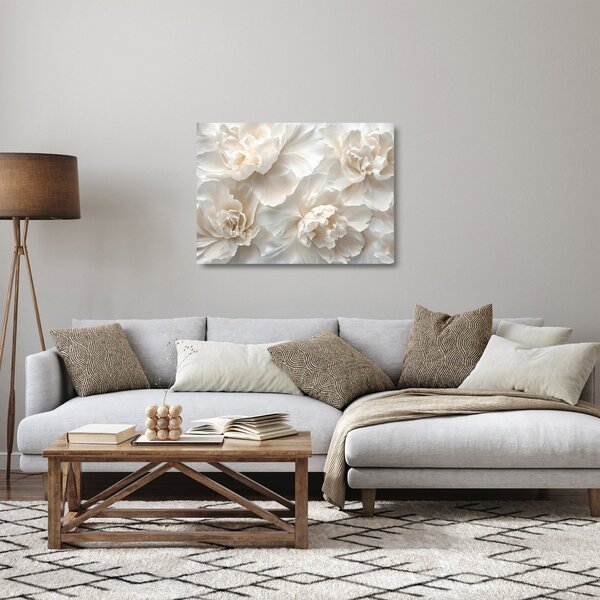Obraz na szkle - Delikatne piwonie (70x50 cm)