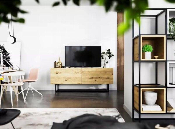 Szafka rtv na nóżkach dąb artisan C3-S03