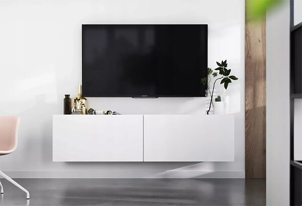 Ścienna szafka rtv biała K7-G91