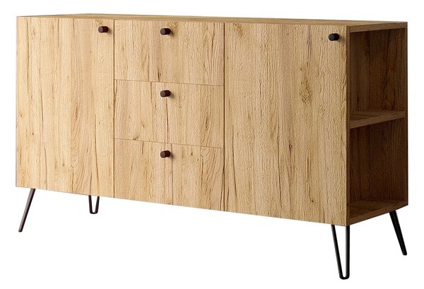 Lewostronna komoda z szufladami dąb craft N9-B05