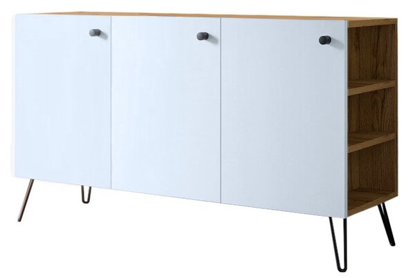 Lewostronna komoda z drzwiczkami dąb craft + biały G4-P76