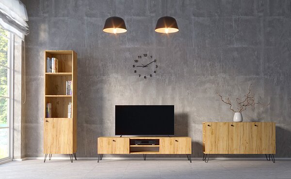 Lewostronna komoda z szufladami dąb craft N9-B05
