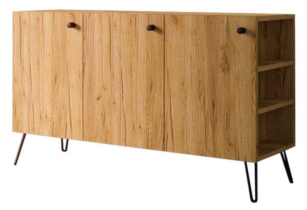 Nowoczesna komoda lewostronna w stylu loft dąb craft P5-C32