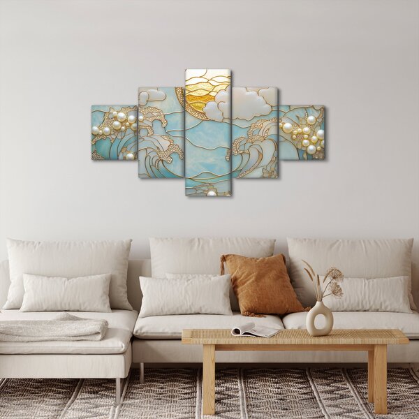 Obraz - 3D perły w oceanie (125x70 cm)