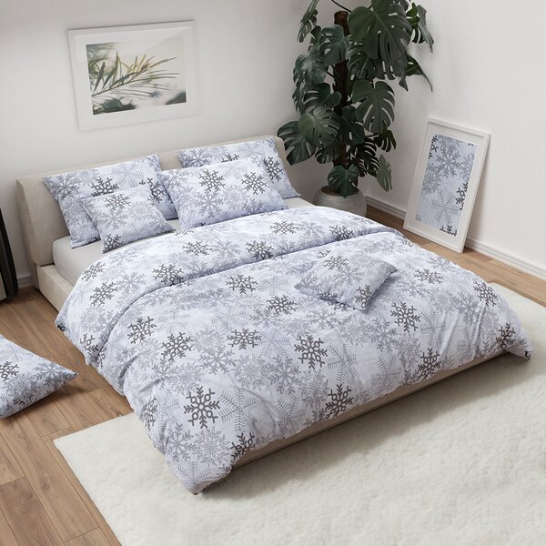 Pościel bawełniana SNOWFLAKES biała Rozmiar pościeli: 70 x 90 cm | 140 x 200 cm