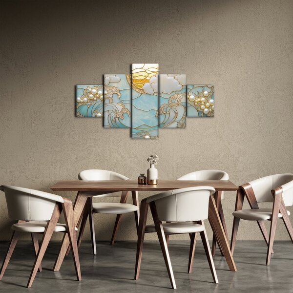 Obraz - 3D perły w oceanie (125x70 cm)