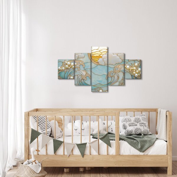 Obraz - 3D perły w oceanie (125x70 cm)