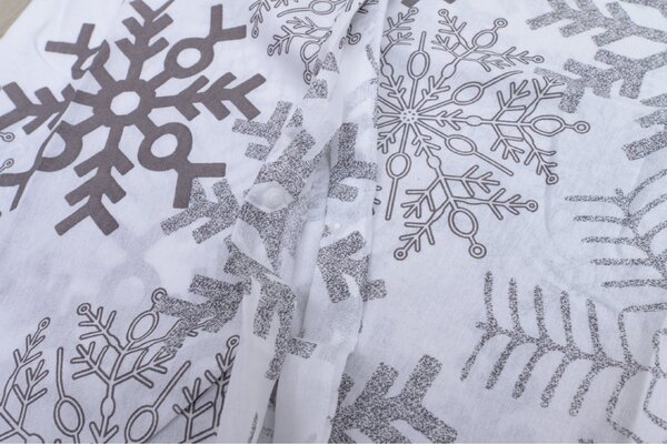 Pościel bawełniana SNOWFLAKES biała Rozmiar pościeli: 70 x 90 cm | 140 x 200 cm