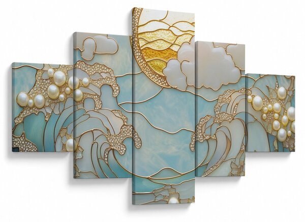 Obraz - 3D perły w oceanie (125x70 cm)