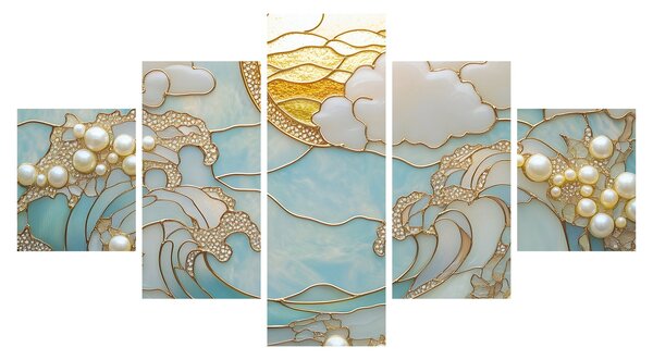 Obraz - 3D perły w oceanie (125x70 cm)