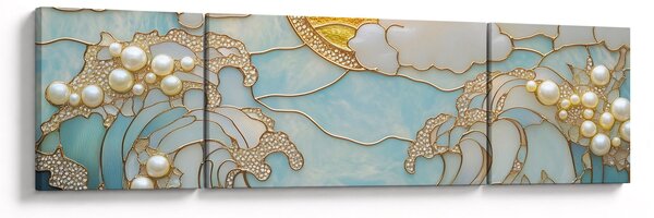 Obraz - 3D perły w oceanie (170x50 cm)