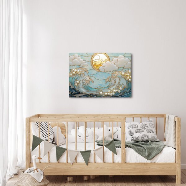 Obraz - 3D perły w oceanie (70x50 cm)