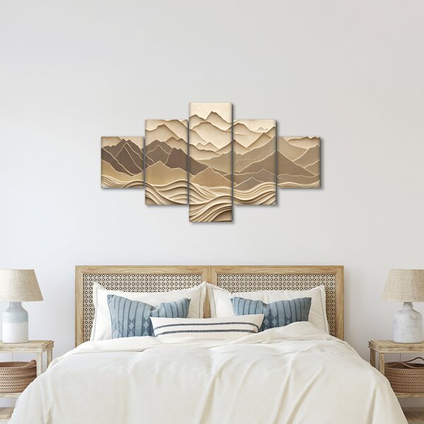 Obraz - 3D linie gór (125x70 cm)