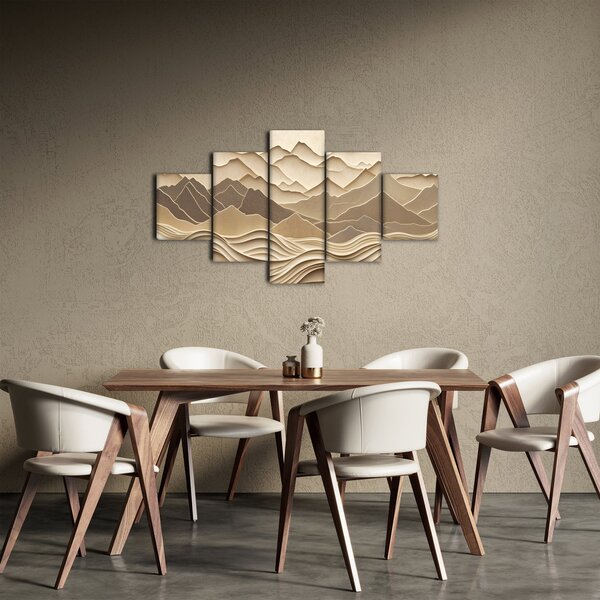 Obraz - 3D linie gór (125x70 cm)