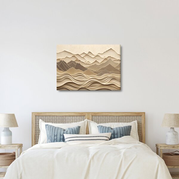Obraz - 3D linie gór (70x50 cm)