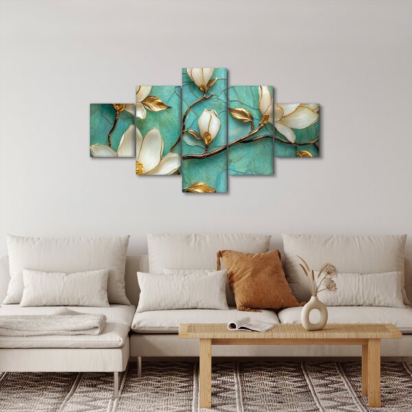 Obraz - 3D magnolie (125x70 cm)