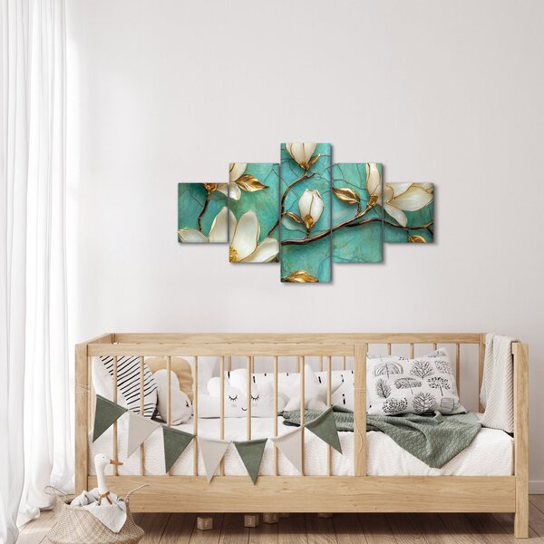 Obraz - 3D magnolie (125x70 cm)