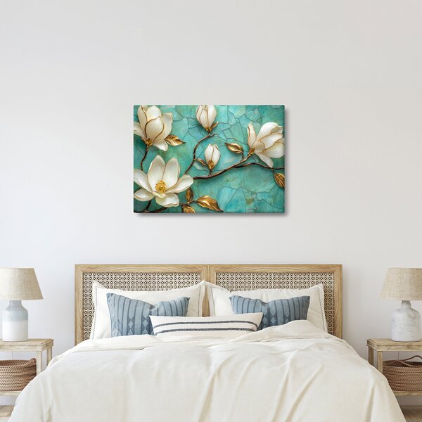 Obraz - 3D magnolie (70x50 cm)