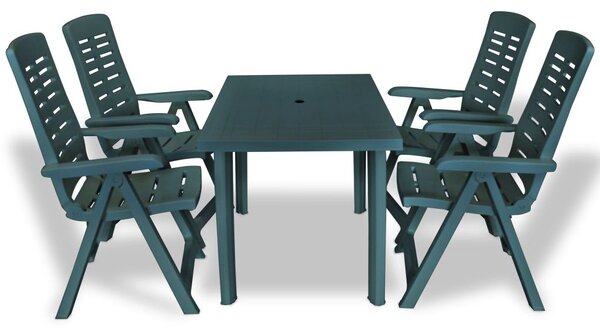 Stół ogrodowy z krzesłami Elexio 2X - zielony