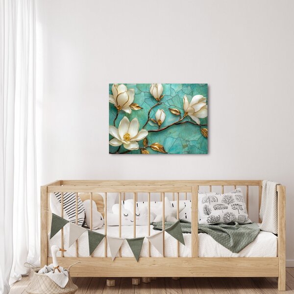 Obraz - 3D magnolie (70x50 cm)