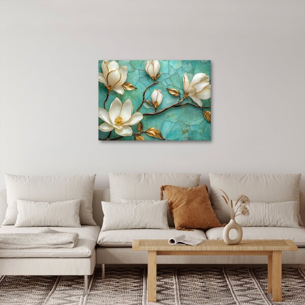 Obraz - 3D magnolie (70x50 cm)