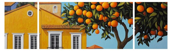 Obraz - Drzewo pomarańczowe (170x50 cm)