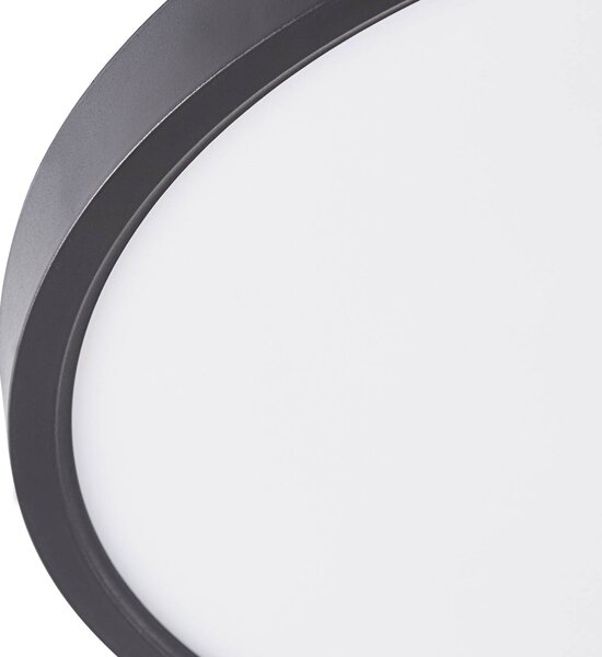 Inteligentna lampa sufitowa Pravin Lindby, możliwość ściemniania, czarny, salon / jadalnia, tworzywo sztuczne, nowoczesny