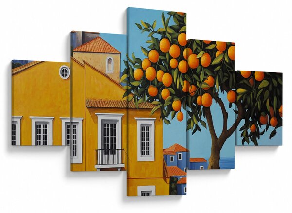 Obraz - Drzewo pomarańczowe (125x70 cm)