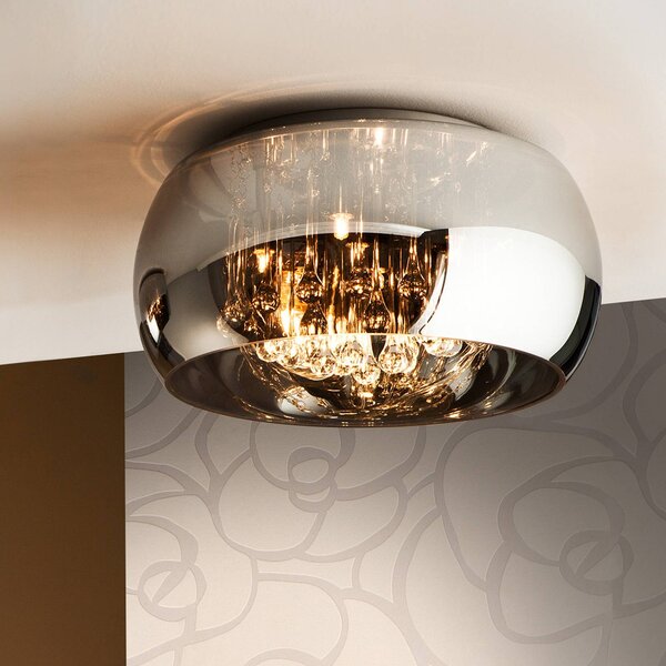 Schuller Valencia Lampa sufitowa LED Argos, chromowy / srebrny, salon / jadalnia, szkło, nowoczesny