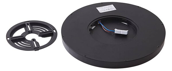 Inteligentna lampa sufitowa Pravin Lindby, możliwość ściemniania, czarny, salon / jadalnia, tworzywo sztuczne, nowoczesny