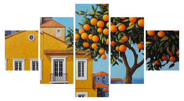 Obraz - Drzewo pomarańczowe (125x70 cm)