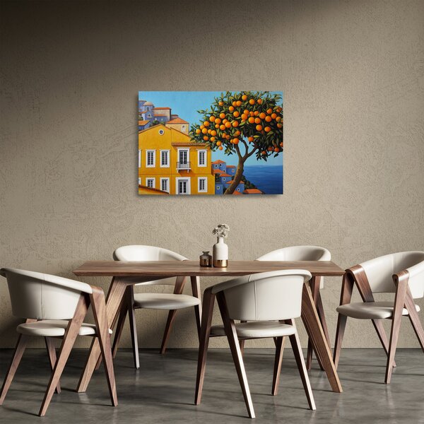 Obraz na szkle - Drzewo pomarańczowe (70x50 cm)