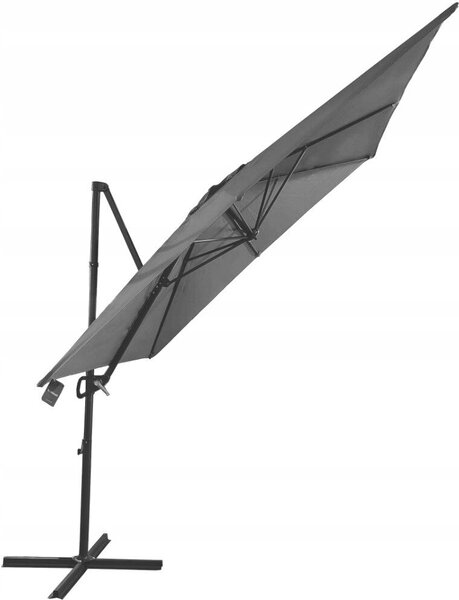 Parasol ogrodowy AUSTIN 300 cm z pokrowcem szary