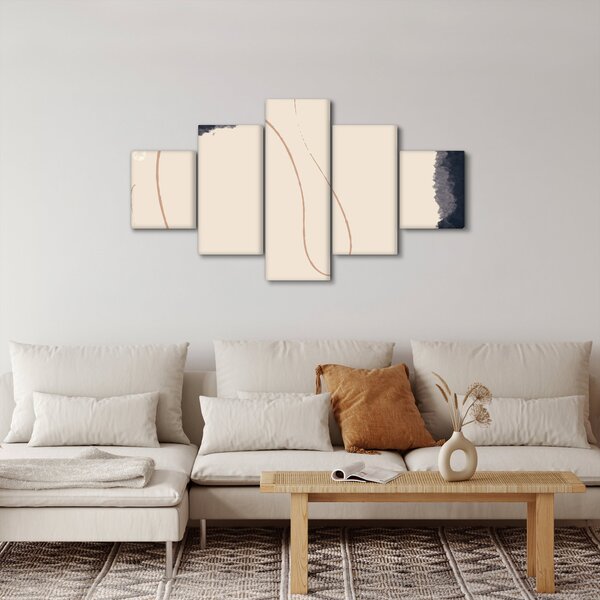 Obraz - Beżowa abstrakcja (125x70 cm)