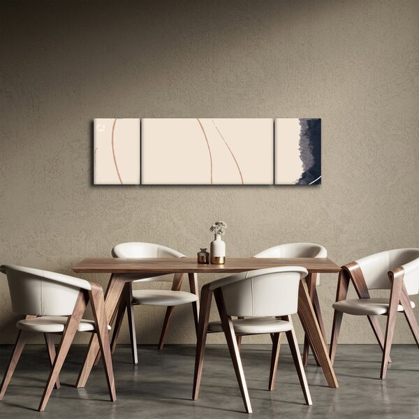 Obraz - Beżowa abstrakcja (170x50 cm)