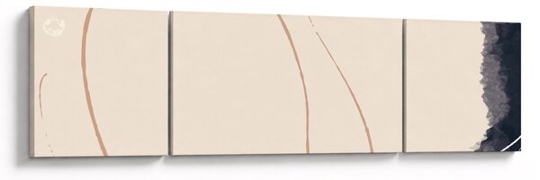 Obraz - Beżowa abstrakcja (170x50 cm)
