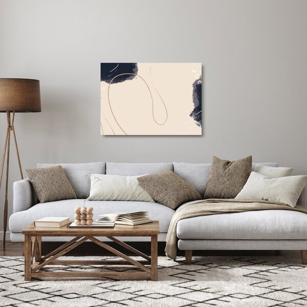 Obraz na szkle - Beżowa abstrakcja (70x50 cm)